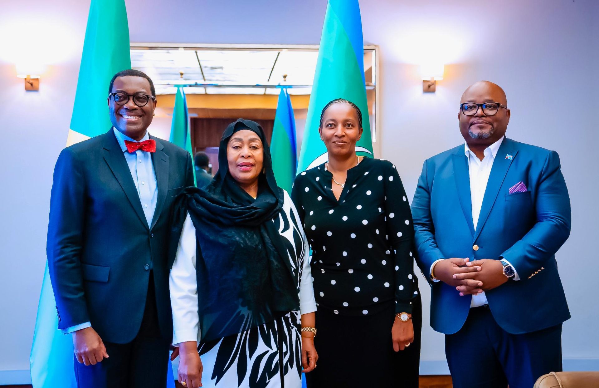 Phanice of Africa with AfDB President and delegation